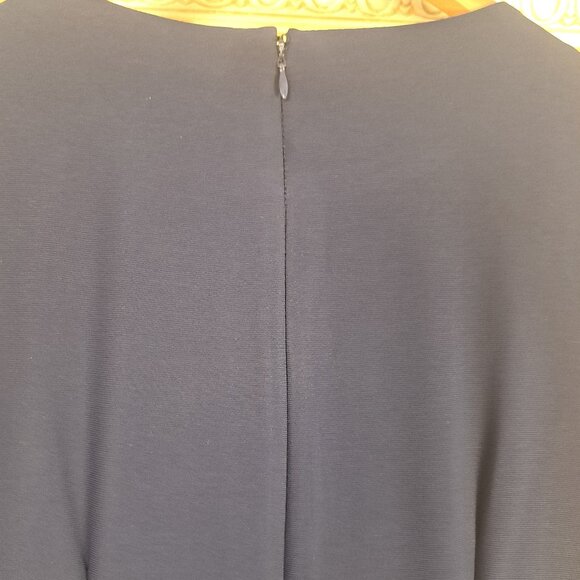 K&M Richards Navy Blue Long Gown Sequin Detail Sz 10 Mother of the Bride Prom - Picture 9 of 10